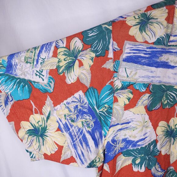 Tommy Bahama Hawaiian Shirt Mens XL Tropical Floral Postcard Silk - Picture 3 of 10